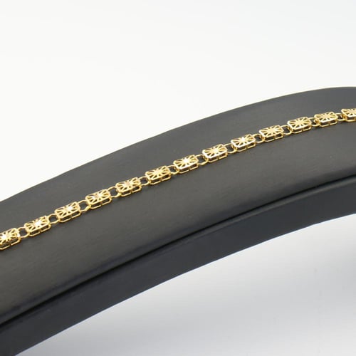 اسوارة ذهب مستطيلات تكسر النور - عيار 21