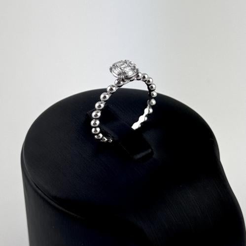 خاتم ذهب ابيض تصميم الماس من تشكيلة أكسترا - عيار...