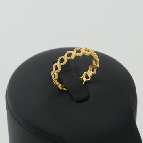 دبلة ذهب حلقات سداسية من الذهب الصافي - عيار 21