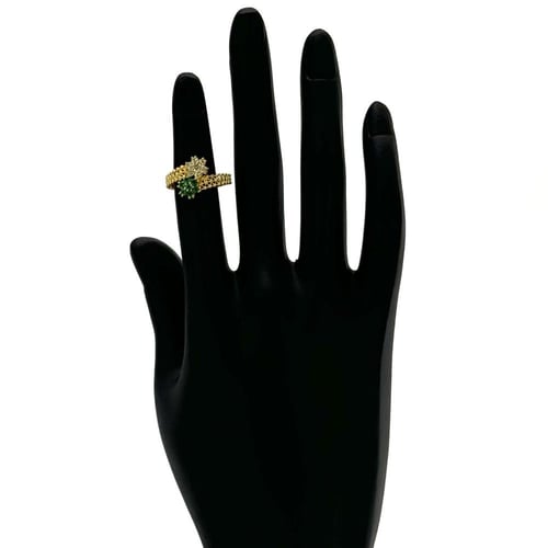 خاتم ذهب لونين للورد -عيار 21