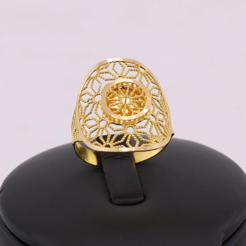 خاتم ذهب نقش ازهار عيار 21
