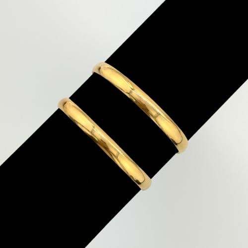 غوايش ذهب عريض دق سادة ماصوره -عيار 21