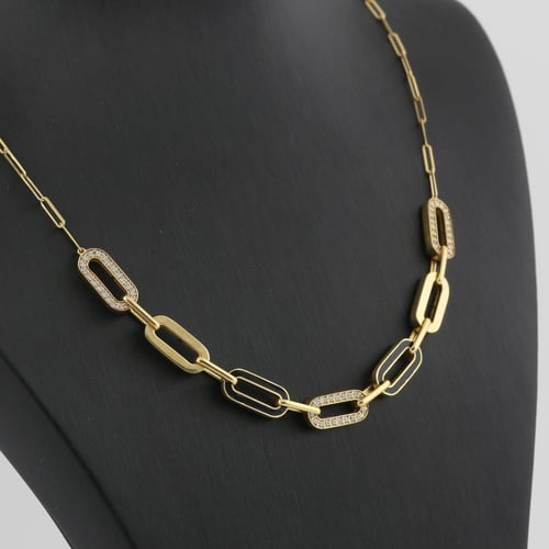 عقد مستطيلات الذهب الفاخرة - عيار 18