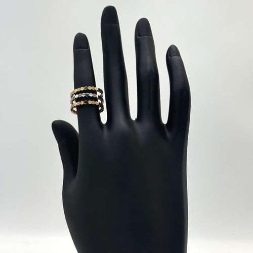 دبلة ذهب ثلاثي ايطالي - عيار 18