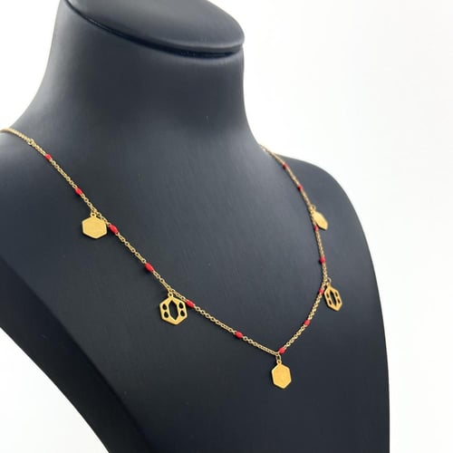 تشوكر ذهب فاخر بقطع ذهب هندسية - عيار 18