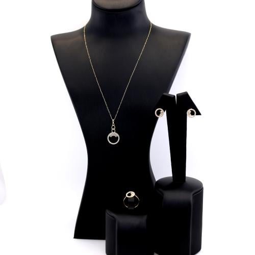 نصف طقم ذهب Rudder لامع - عيار 18