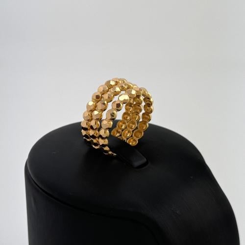 دبلة ذهب مرامي خلايا النحل - عيار 21