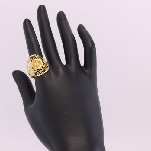 خاتم ذهب نقش ازهار عيار 21