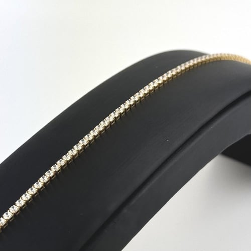 اسوارة ذهب تنس اصفر - عيار 18