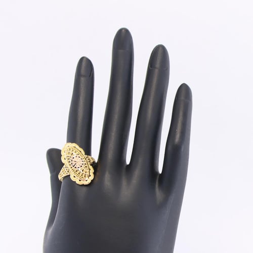 خاتم ذهب زخرفة اوراق الزهور عيار 21