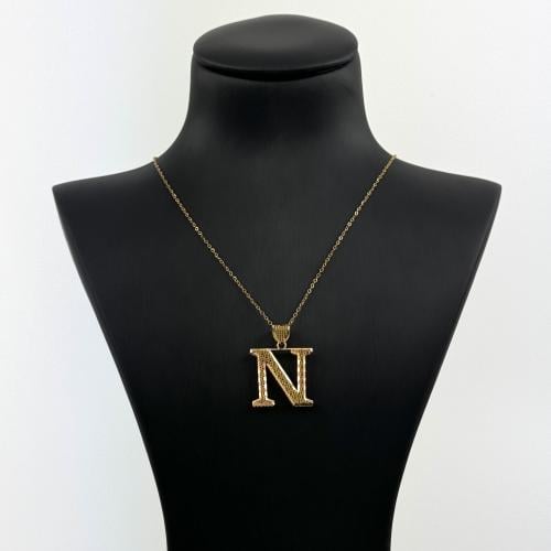 عقد ذهب حرف N - عيار 21
