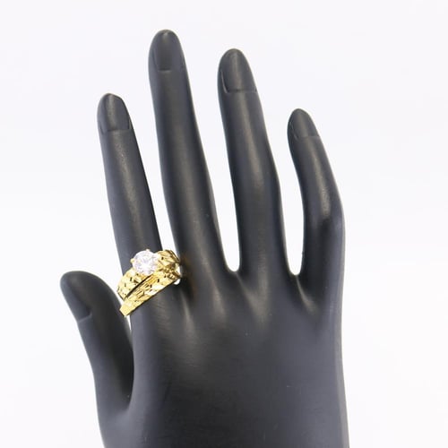 خاتم ذهب توينز ورق الزيتون غصنين عيار 21