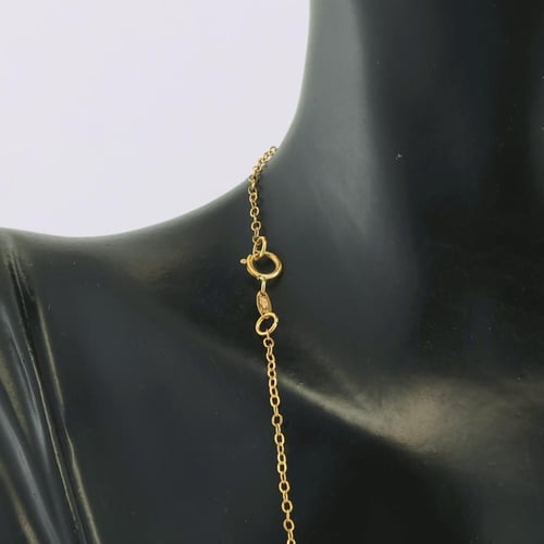 عقد ذهب زهرة مع مبروم ومستطيلات الذهب - عيار 21