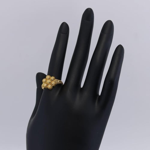 خاتم ذهب زهور متراصة - عيار 21