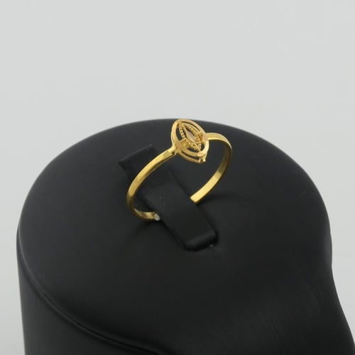 طقم ذهب شكل هندسي مع اوراق الزيتون - عيار 21