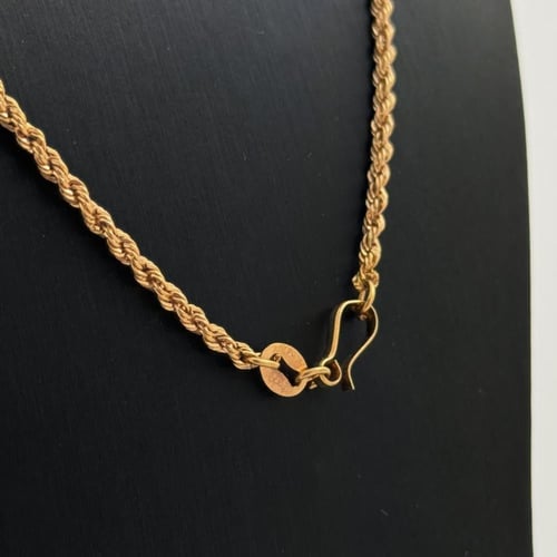 سبحة ذهب مبروم مع كرات الذهب الصافي - عيار 21