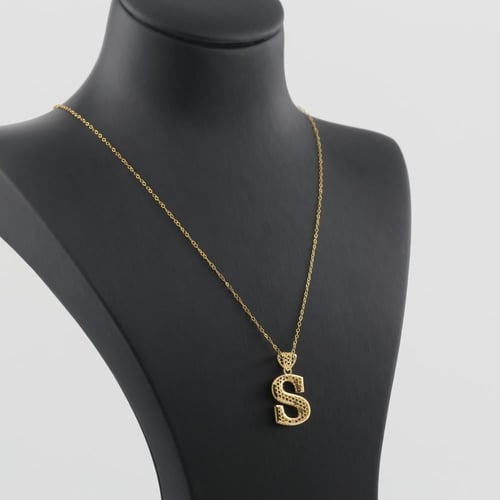 عقد ذهب حرف S - عيار 21