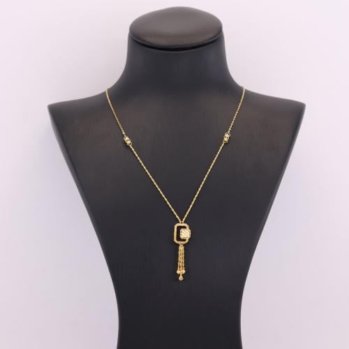 عقد ذهب مربعين متداخلين ذهب خالص - عيار 21