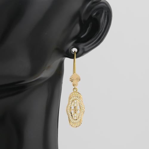 حلق ذهب الخطوط الشرائح المائلة - عيار 21