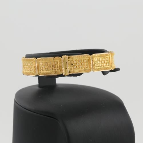 اسوارة ذهب اروبي مستطيلات الذهب الصافي - عيار 21