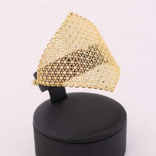 اسوارة وخاتم ذهب شبك النجوم - عيار 21