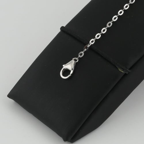 اسوارة ذهب ابيض لامع - عيار 18