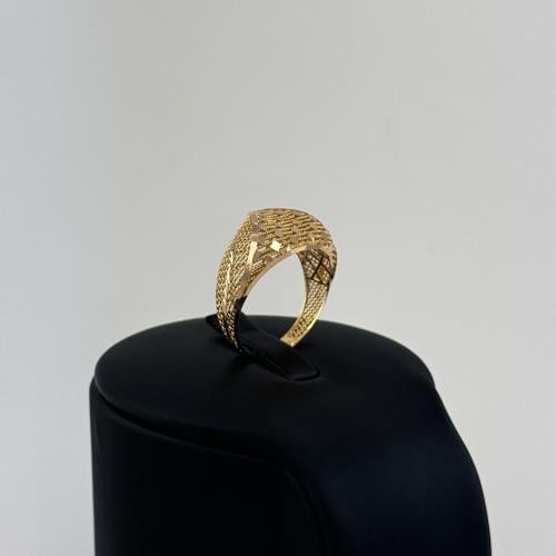 خاتم ذهب صافي ثلاثي - عيار 21