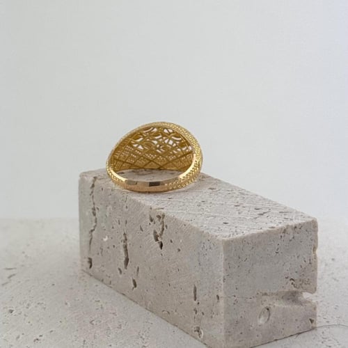 خاتم ذهب المتجانس الايطالي - عيار 21