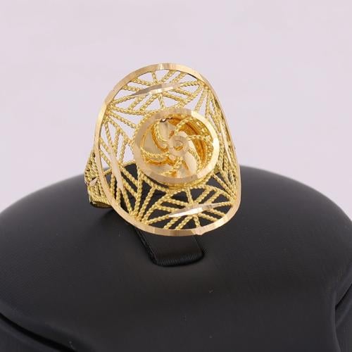 خاتم ذهب زخرف هندسي عيار 21