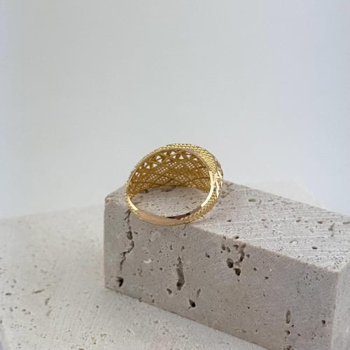 خاتم ذهب الأضواء اللامعة - عيار 21