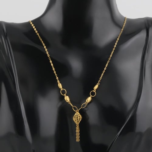 عقد ذهب هندسي - عيار 21