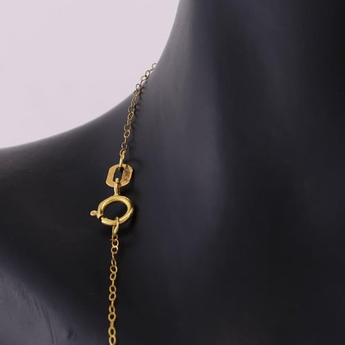 نصف طقم ذهب محدب مع زهرة - عيار 21