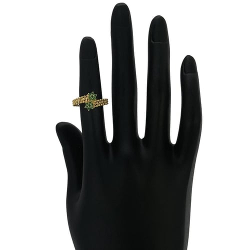 خاتم ذهب ورد الاخضر -عيار 21