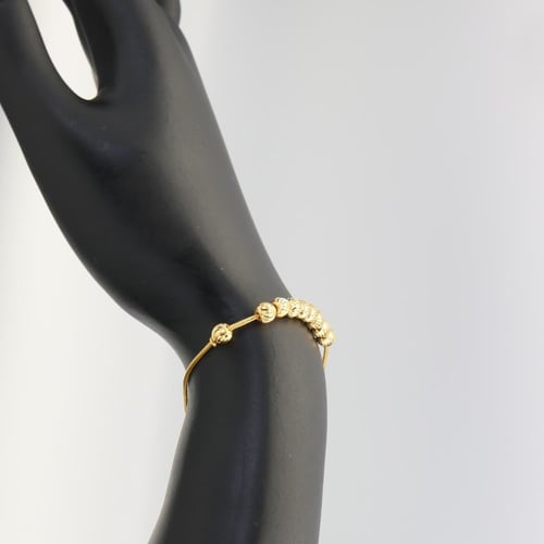 اسوارة ذهب كرات لامعه متحركة ذهب نقي - عيار 21