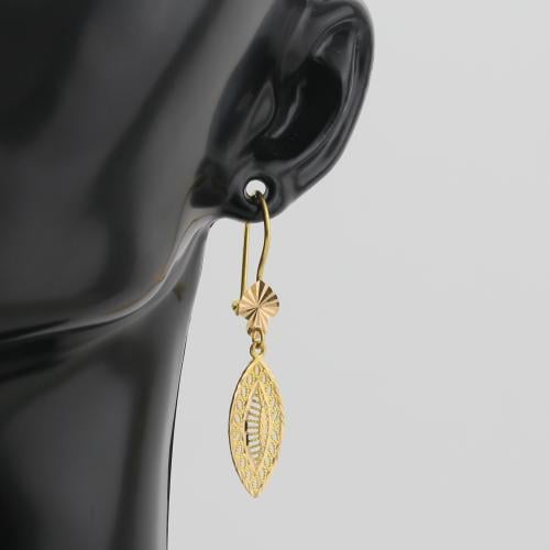 حلق ذهب صافي ليفر - عيار 21