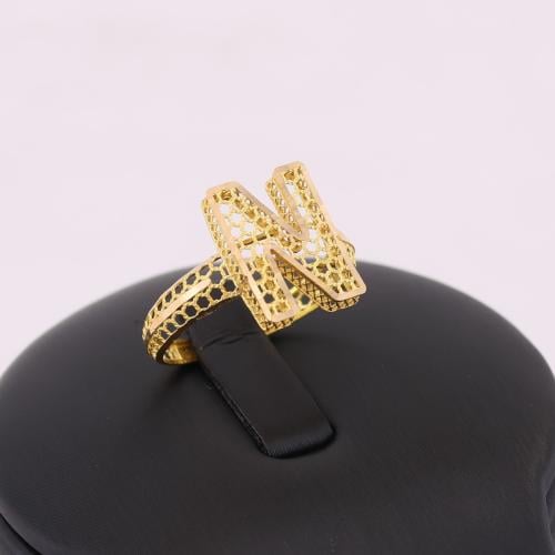 خاتم ذهب حرف N عيار 21
