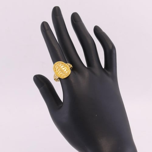 خاتم ذهب صافي بيضاوي - عيار 21