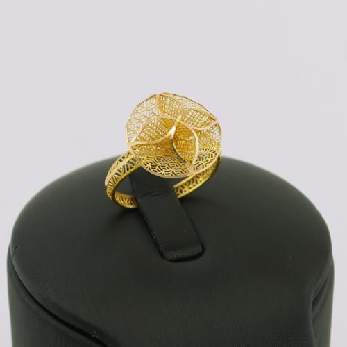 خاتم ذهب صافي زهرة – عيار 21