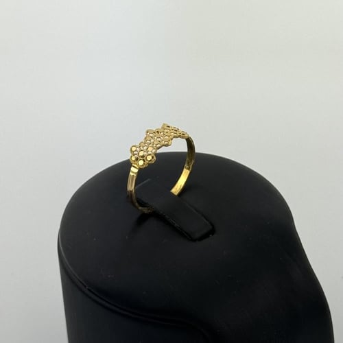 طقم ذهب تفاصيل زهرية جذابة - عيار 21