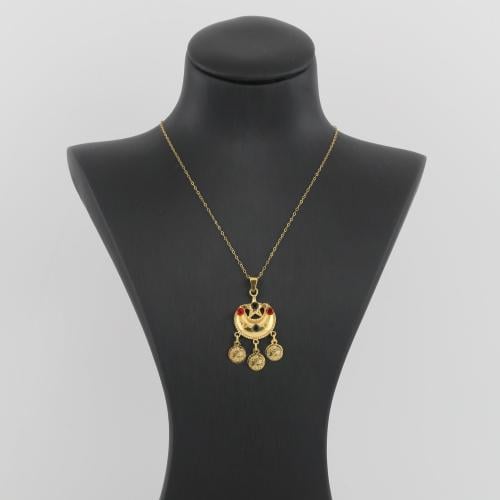 عقد ذهب هلال ونجمة و ثلاثة جنيهات - عيار 21