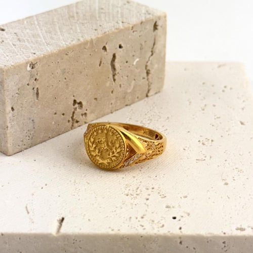 خاتم ذهب جنية الذهب رسم أغصان الشجر- عيار 21