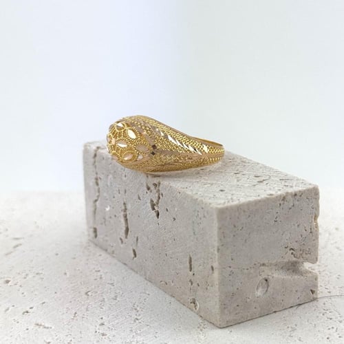 خاتم ذهب المتجانس الايطالي - عيار 21