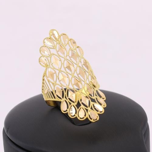 خاتم ذهب صافي عريض عيار 21