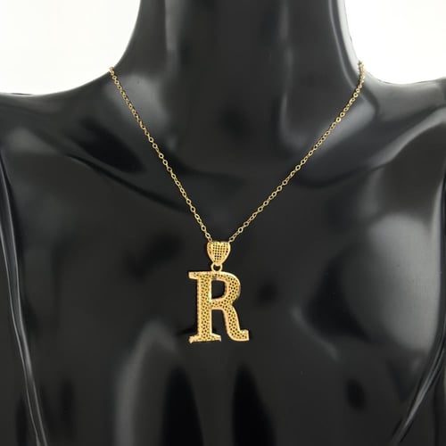 عقد ذهب حرف R - عيار 21
