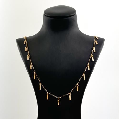 تشوكر ذهب مع مستطيلات الذهب الخالص - عيار 21