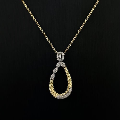 عقد ذهب تصميم الماس من تشكيلة أكسترا - عيار18