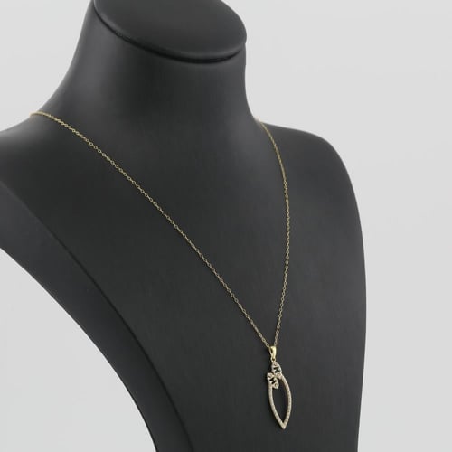 نصف طقم ذهب مشرق تصميم الماس - عيار 18