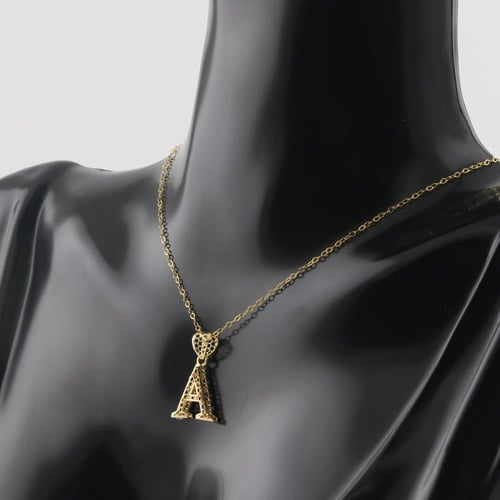 عقد ذهب حرف A صغير - عيار 21