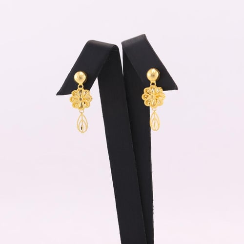 طقم ذهب تشين مبروم ازهار - عيار 21