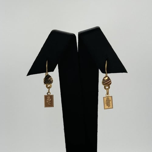 طقم ذهب الفن الزهري - عيار 21